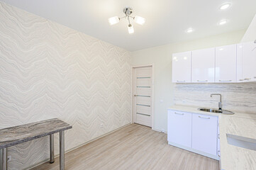 standard room interior apartment. view kind of decor home decoration in hostel house for sale. empty room renovated