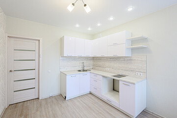 standard room interior apartment. view kind of decor home decoration in hostel house for sale. empty room renovated