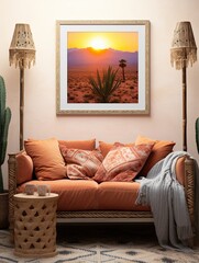 Boho Desert Sunset Wall Art: Dream Print of Desert Drift Imagery