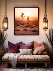 Boho Desert Sunset Drift: Irresistibly Dreamy Wall Art