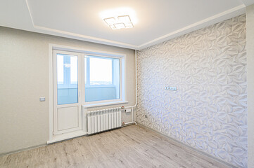 standard room interior apartment. view kind of decor home decoration in hostel house for sale. empty room renovated