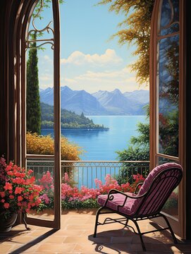Classic Lakeside Vista: Serene Water Wall Art Collection