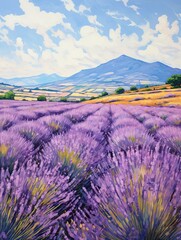 Obraz premium Classic Provence Lavender Art: Breath-taking Field Painting and Lavender Scented Vistas