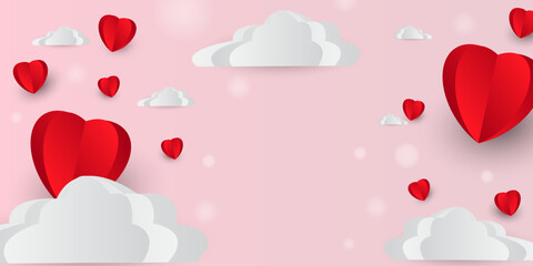 valentine's day festival vector illustration on light pink background