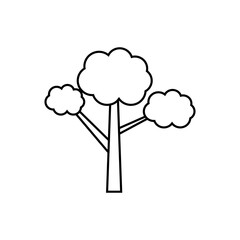 Tree icon vector. Nature illustration sign. green symbol.