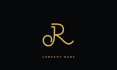 JR, RJ, J, R Abstract Letters Logo Monogram