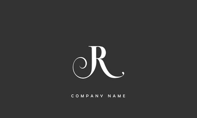 JR, RJ, J, R Abstract Letters Logo Monogram