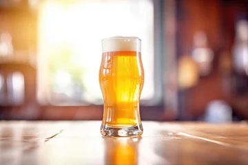 Poster clarity check of beer in a glass against light © altitudevisual