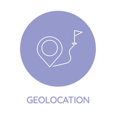 Geolocation outline icon.
