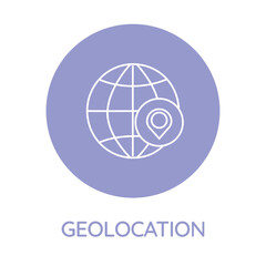 Geolocation outline icon.