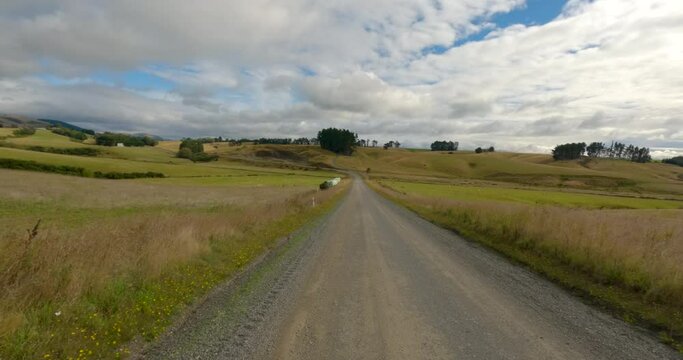 South Island, New Zealand - Journeying Along the Picturesque County Road of Kaka Point - A Small Town Situated on the Northern Boundary of The Catlins - POV
