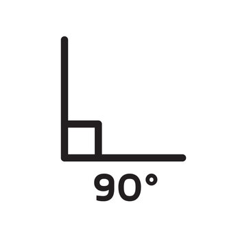 90 Degrees Angle icon 
