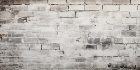 Aged, white-washed brick wall texture. - obrazy, fototapety, plakaty