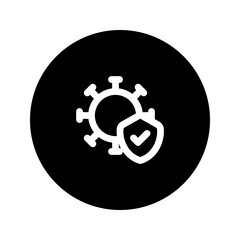 medical protection line circular icon