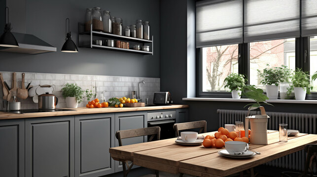 kitchen interior high definition photographic creative image