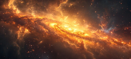 Obraz na płótnie Canvas Galaxy in the gold dust compass
