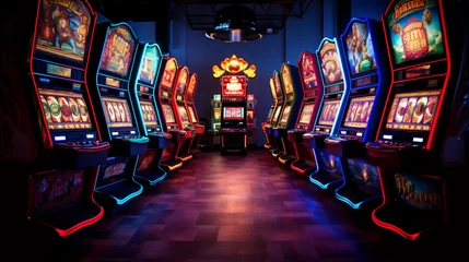 Foto op Canvas Slot machines of the casino © Little