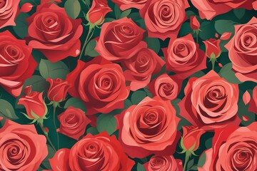 Valentine's Day Rose Design Elements