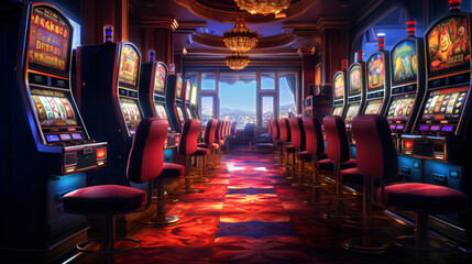 Slot machines of the casino - obrazy, fototapety, plakaty