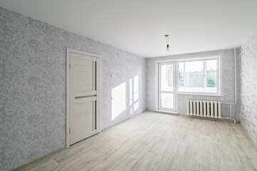 standard room interior apartment. view kind of decor home decoration in hostel house for sale. empty room renovated