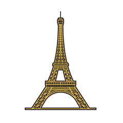 eiffel tower isolated on white