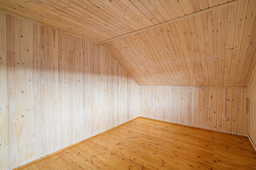 standard room interior apartment. view kind of decor home decoration in hostel house for sale. empty wooden room renovated