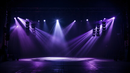 Stage with a spotlight