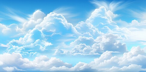 a white cloud & blue sky image hd, in the style of soft