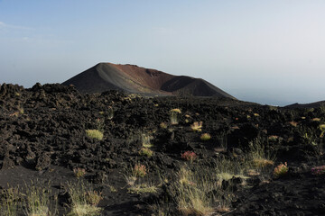 Cráter de un volcán