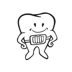 Obraz premium braces on teeth oral hygiene