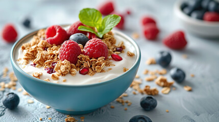 Yogurt with berries	
