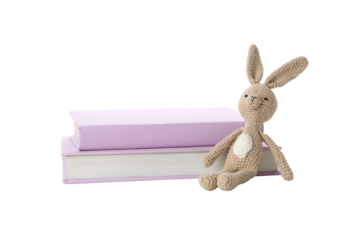 PNG, children's book, with toys, isolated on white background.