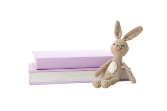 PNG, children's book, with toys, isolated on white background.