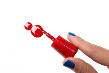 PNG,red nail polish, isolated on white background