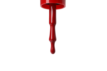 PNG,red nail polish, isolated on white background