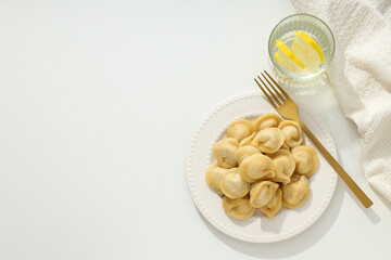 Dumplings, concept of tasty food, dough food