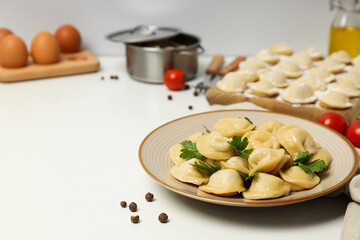 Dumplings, concept of tasty food, dough food