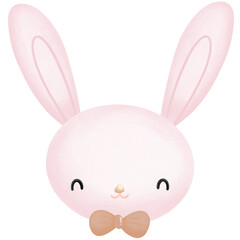 Easter bunny smile face 