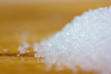 White Granulated Sugar Close-up, look a like Crystal.