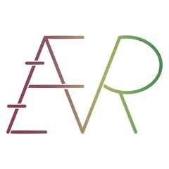 Beautiful multi-colored line drawing, Symbol design with letters N, A, R, E, E Logo pattern.