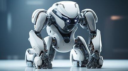 Fototapeta premium A robotic companion designed with intricate details