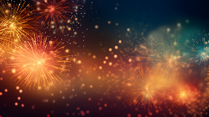 Abstract firework background with free space for texture