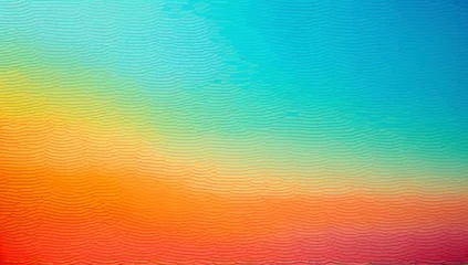 Crédence de cuisine en verre imprimé Turquoise rainbow gradient, generative ai