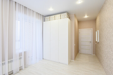 standard room interior apartment. view kind of decor home decoration in hostel house for sale. empty room renovated