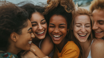 Fototapeta premium portrait of a group of friends