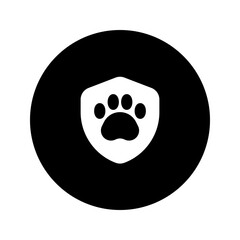 Fototapeta premium pet insurance glyph circular icon