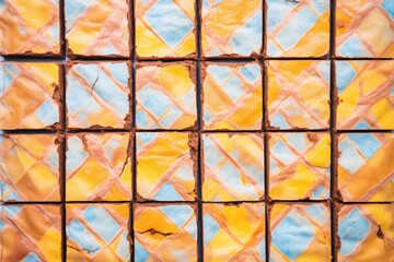 chocolate fudge brownies in a grid pattern