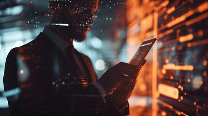 Futuristic Data Analysis and Visualization Collection with Professional Touch – Modern Technology, Glowing Screens, and Transparent Interfaces