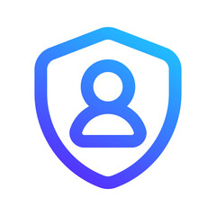 personal security gradient icon