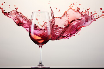 rose wine splashing on generative AI
